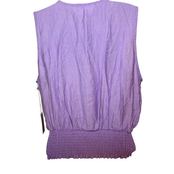 Six/Fifty The Summer Tank Top Surplice Neckline Lavender Size Medium - Picture 2 of 9